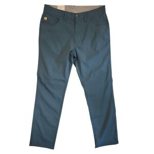 Duck Head Mens Long Drive Performance 5-Pocket Pants Blue Teal 32x30 D91036S-469